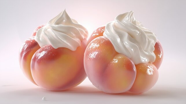 National Peaches and Cream Day, illustration - Powered by Adobe