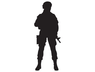 EMALE SOLDIER SILHOUETTE