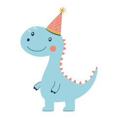 Obraz premium Hat illustration children's dinosaur vector
