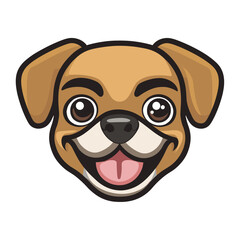 Naklejka premium Boxer dog character cartoon animal vector