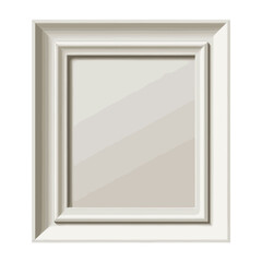 Photo frame minimalist design white vector