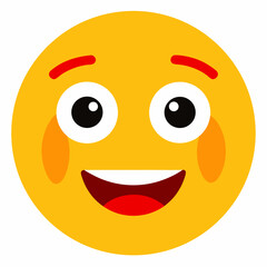Face with rolling eyes emoji vector icon on white background.