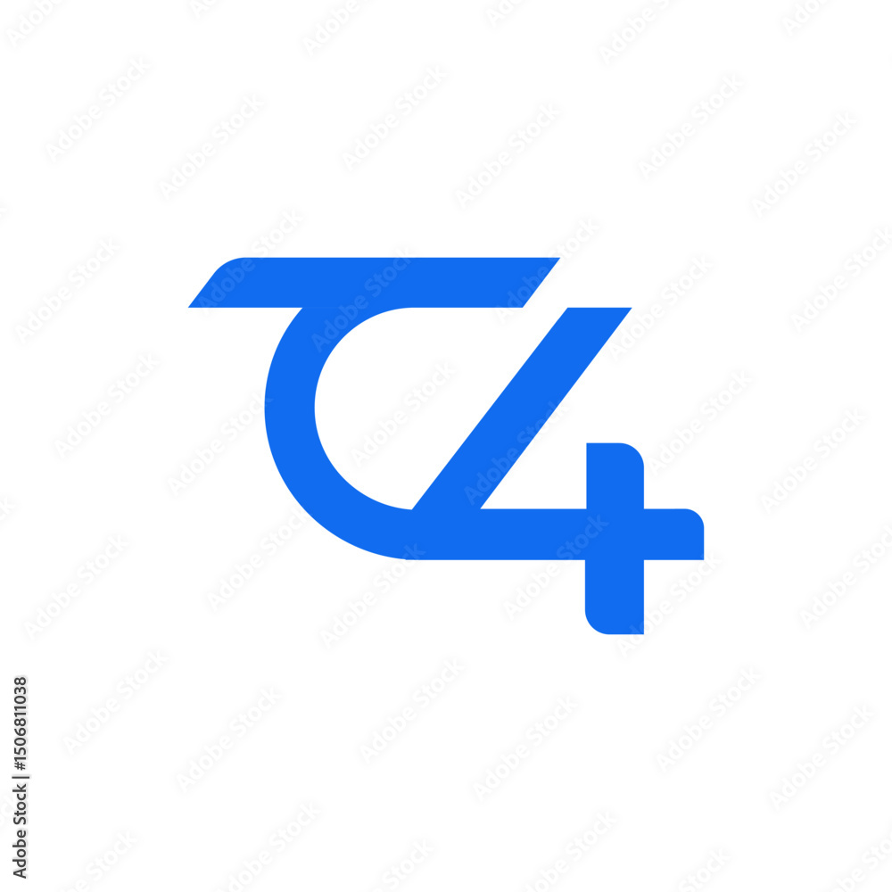 Aufkleber a modern and stylized logo features the letters 