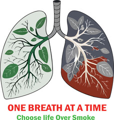 World No Tobacco Day Art illustration