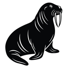 walrus vector sihouette