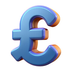 3D Pound Sterling Sign Icon