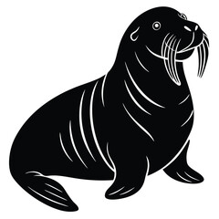 walrus vector sihouette