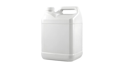 Blank Disposable Plastic Jerry Can Isolated on Transparent Background (PNG)

