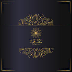Luxurious gold mandala background design template