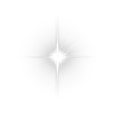 Magical white shine and glow PNG with sparkles, flares, and radiant light effects—perfect for festive, abstract, or decorative designs with a transparent background.