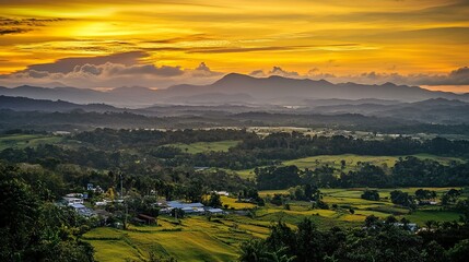 sunrise in the mountains