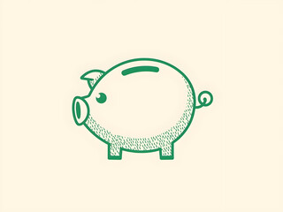 Fototapeta premium Pink piggybank on clean background with copy space. Finance, technology, business analysis concept
