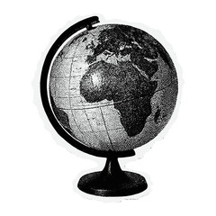 Vintage globe illustration art  vector