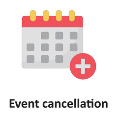 Event cancellation :Vector Icon which can easily modify or edit