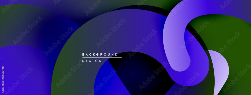 Leinwandbilder abstract fluid shapes, vibrant colors blend. modern design, smooth gradients create dynamic composit