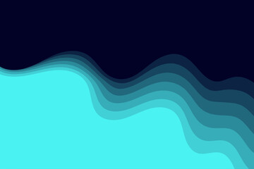 Modern origami inspired vector background with smooth layered waves and trendy geometric design in abstract artistic layout