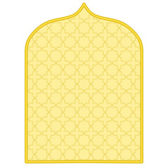 vector illustration of a yellow background with a frame, Islamic Background 
