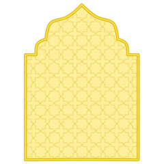 vector illustration of a yellow background with a frame, Islamic Background 