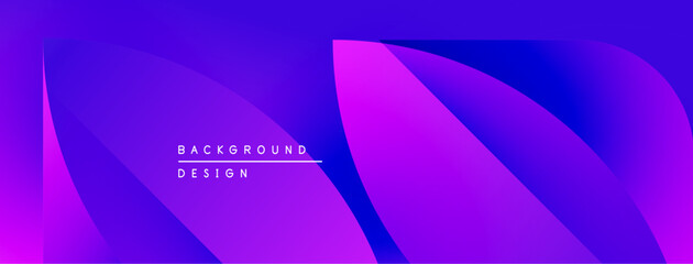 Abstract gradient background. Purple, blue hues blend smoothly. Minimalist design with text overlay stating background design. Modern aesthetic.