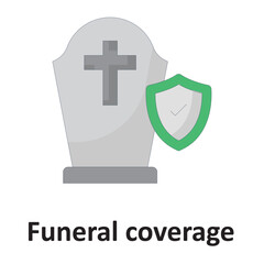 Obraz premium Funeral coverage :Vector Icon which can easily modify or edit