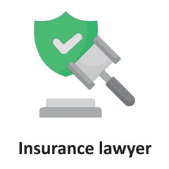 Insurance lawyer :Vector Icon which can easily modify or edit