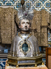 Interior of Santa Cruz Monastery at Coimbra, Contains tombs of the first two kings of Portugal