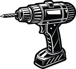 drill machine vector design