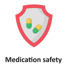 Medication safety :Vector Icon which can easily modify or edit