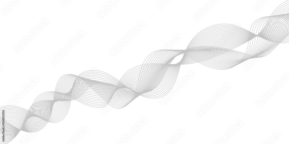 Poster abstract wavy curve lines background. modern template abstract design flowing particles wave digital