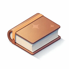 Book 3D icon isolated on transparent background perfect for education and creative applications  