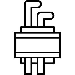 Hex Key Icon Vector Element