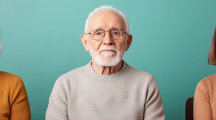 Obraz premium Peaceful Therapy Session with Elderly Group Focusing on Connection and Well-being