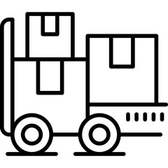 Trolley Icon Vector Element