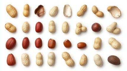 Collection of Peanuts and Hazelnuts