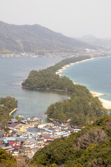 View of the Amanohashidate in Miyazu, Kyoto, Japan