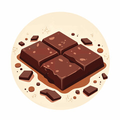 Stylized dark chocolate bar with geometric patterns, indulgent delight