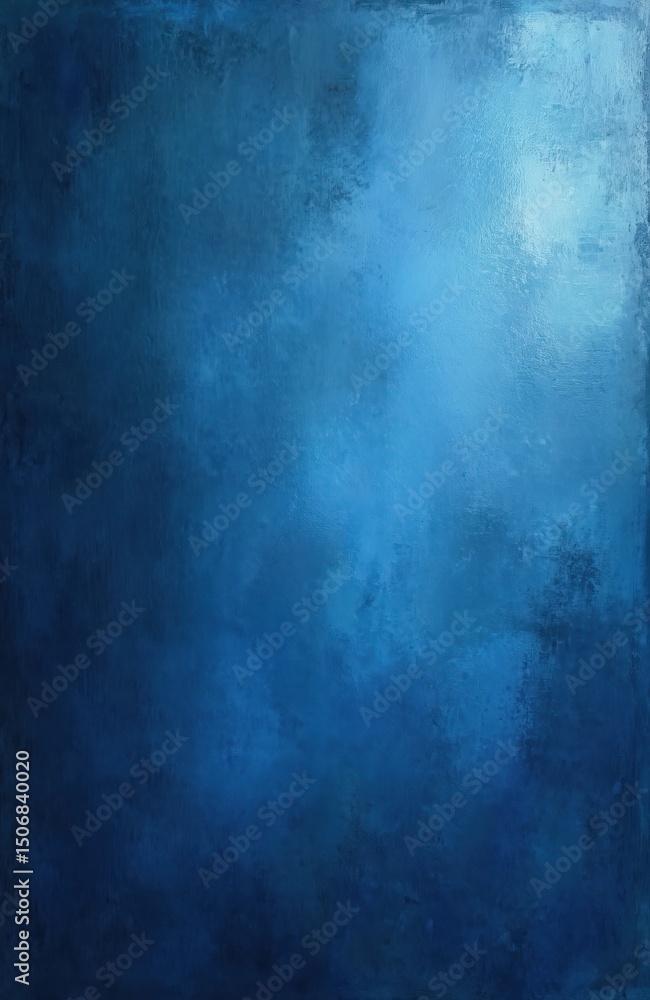 Poster Abstract blue texture with dreamy artistic effect. Various shades patterns create deep mood. Photo ideal for background design, wallpaper, website, social media, business. Calm serene feel.