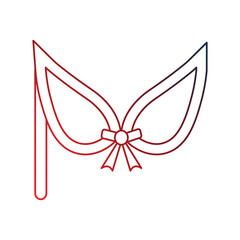 mask gradient outline icon with white background vector stock illustration