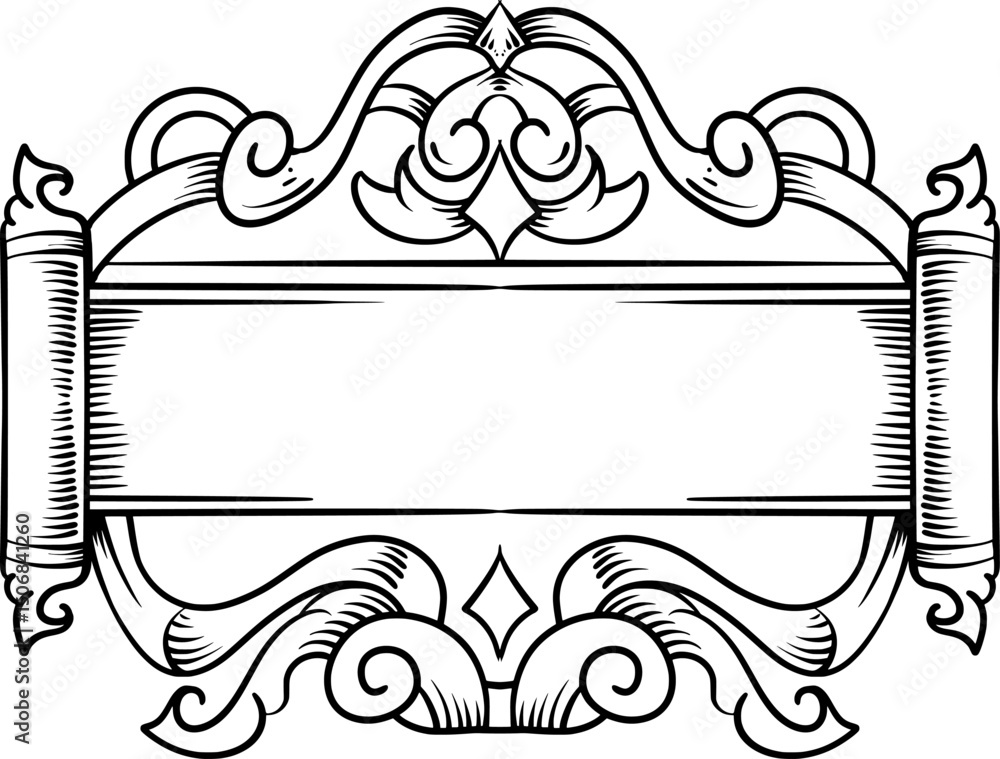 Fototapete curved decorative element design and to add text or titles