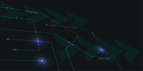 Obraz premium abstract geometric connect lines dots simple technology graphic background vector