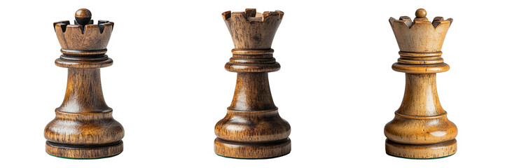 Isolated Chess Pieces on Transparent Background for Creative Use