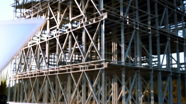 Close up of Architech checking construction