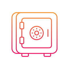 Safe Vault vector icon
