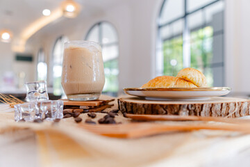 Iced Coffee with Croissants