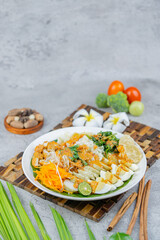 Gado-Gado, Traditional Indonesian Salad with Peanut Sauce, Vibrant and Colorful Food Shot
