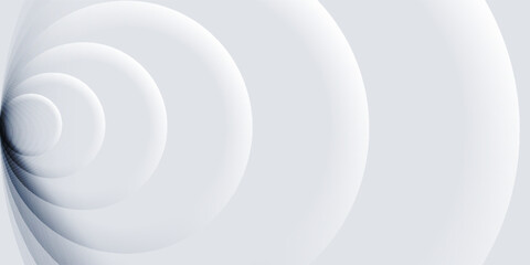 White geometric background concept. 3d circles illustration. Abstract creative texture for business template, vector illustration
