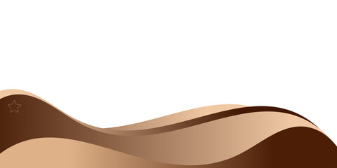 Brown Wave Background, Abstract geometric background with liquid shapes. Vector illustration. Flayer, presentation. modern trendy design .