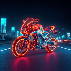 Fototapeta premium bike in the night