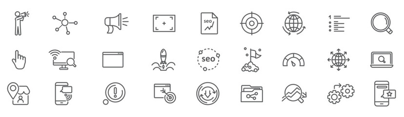 set linear seo icons