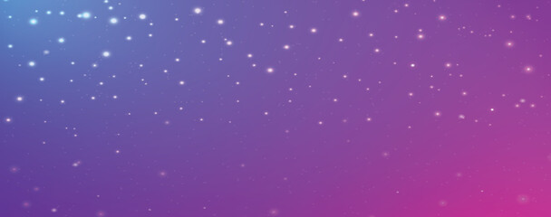 Abstract background with stars. Night shining starry sky, blue galaxy space background, cosmos.  vector illustration